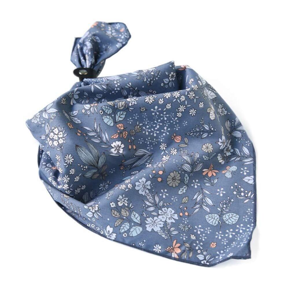 6375 Neckerchief , 24''× 24'' Multicolored Patterned Cotton Scarf